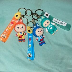 Labubu Cartoon Character Keychain Set